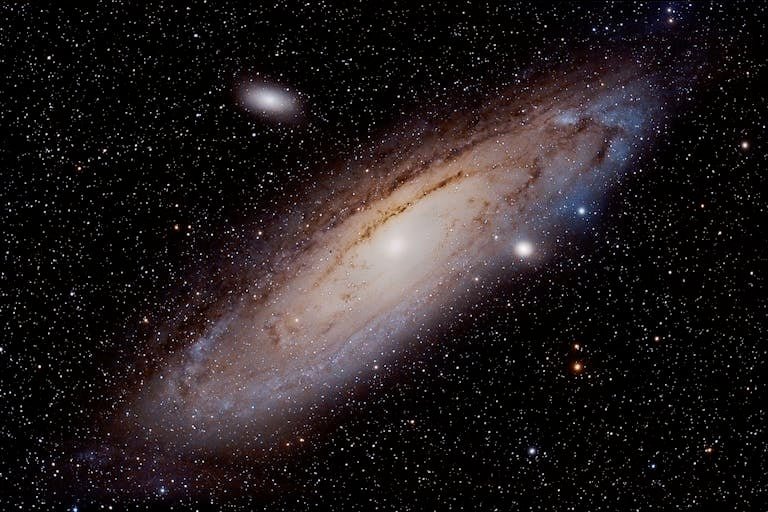 Mesmerizing shot of the Andromeda Galaxy showcasing its spiral form in the cosmos.
